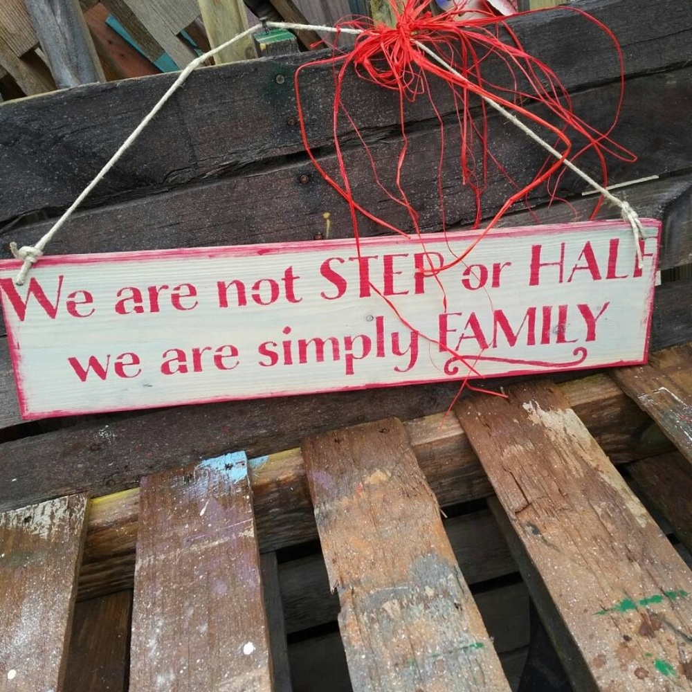 Family Sign, hand made, rought cut fence material
